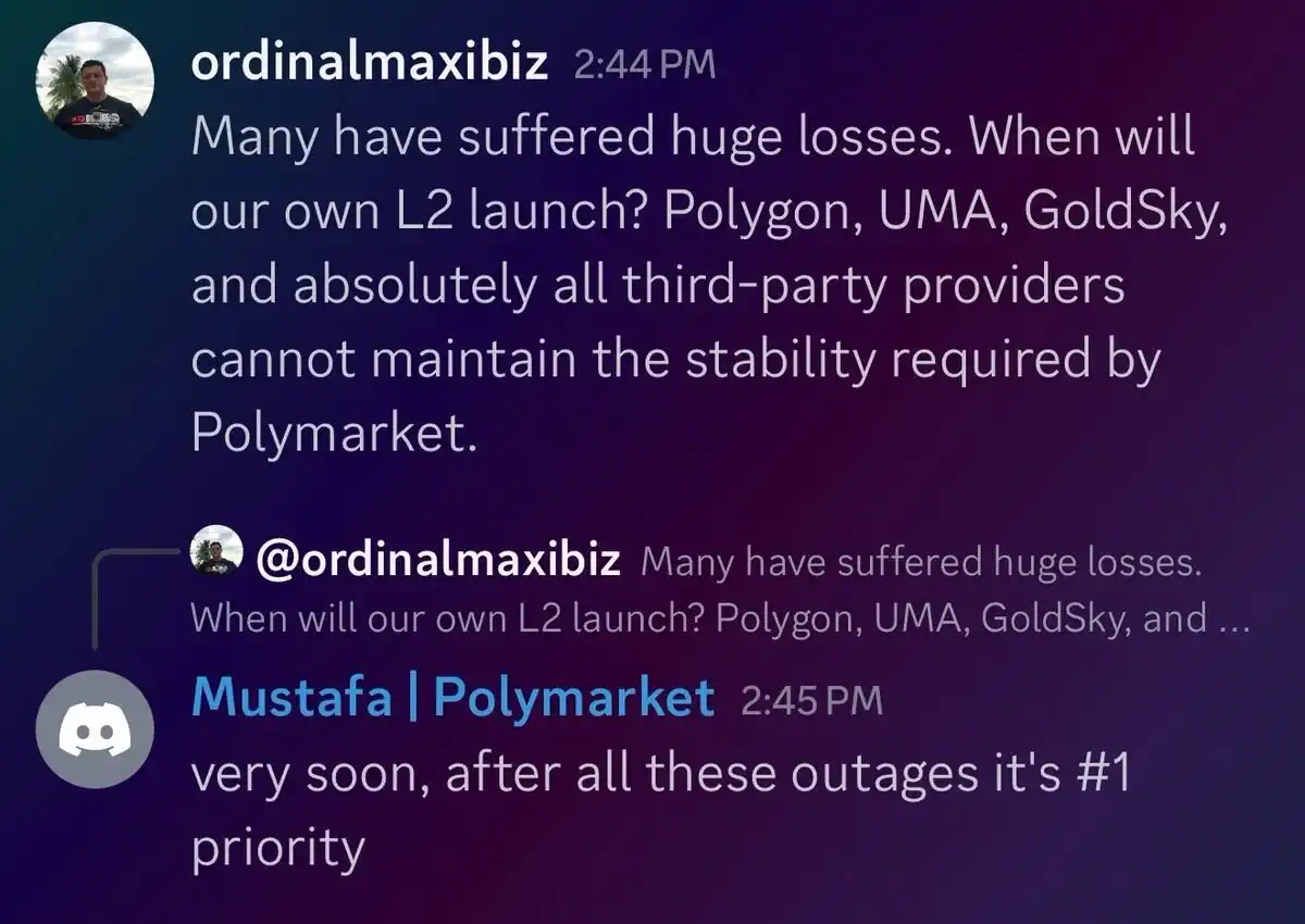 Polymarket, líder no mercado de previsão, anunciou que construirá seu próprio L2, o trunfo do Polygon desapareceu?